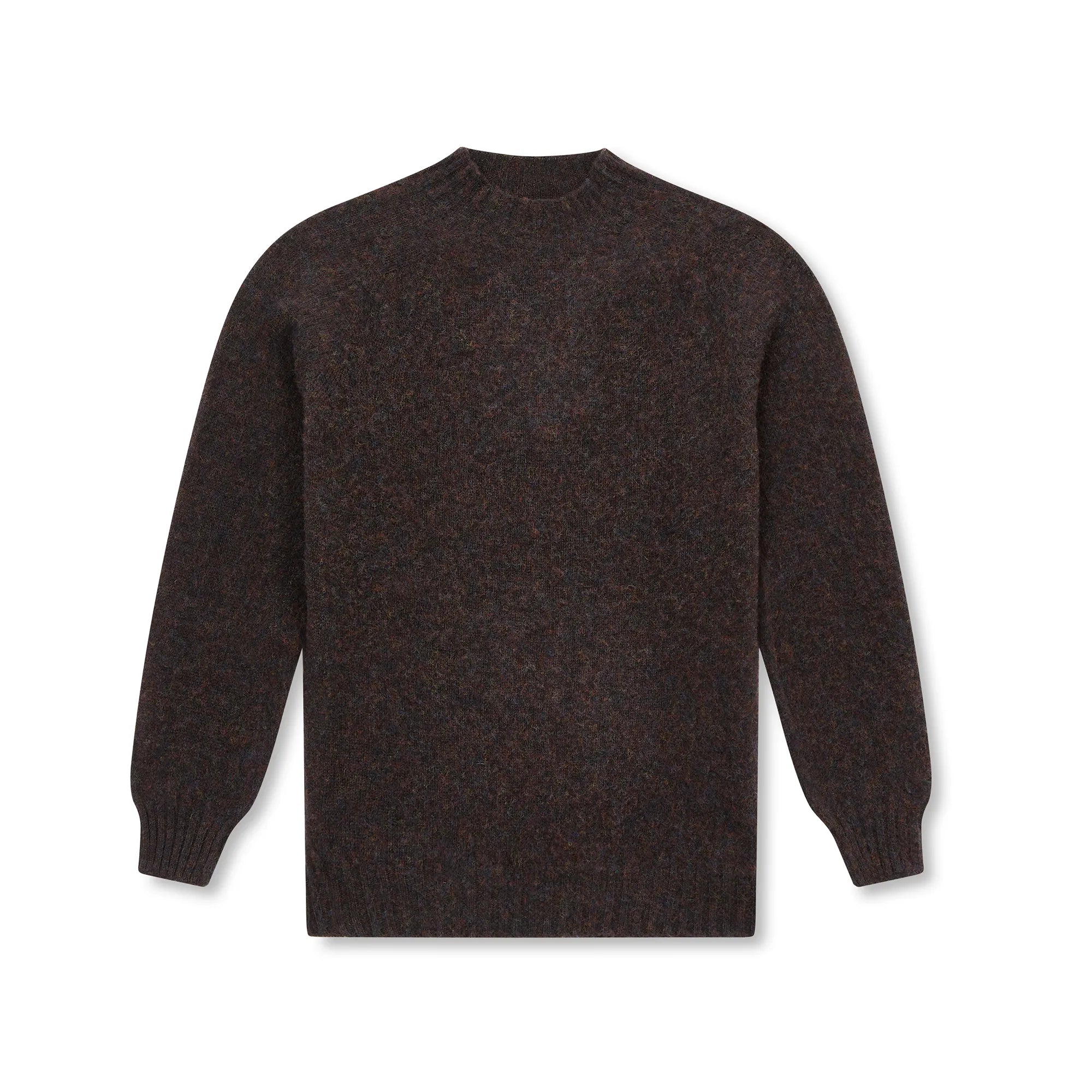 Rum Cake High Crewneck Brushed Shetland Crewneck Jumper