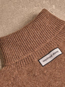 Camel Merino and Cashmere Roll Neck Jumper