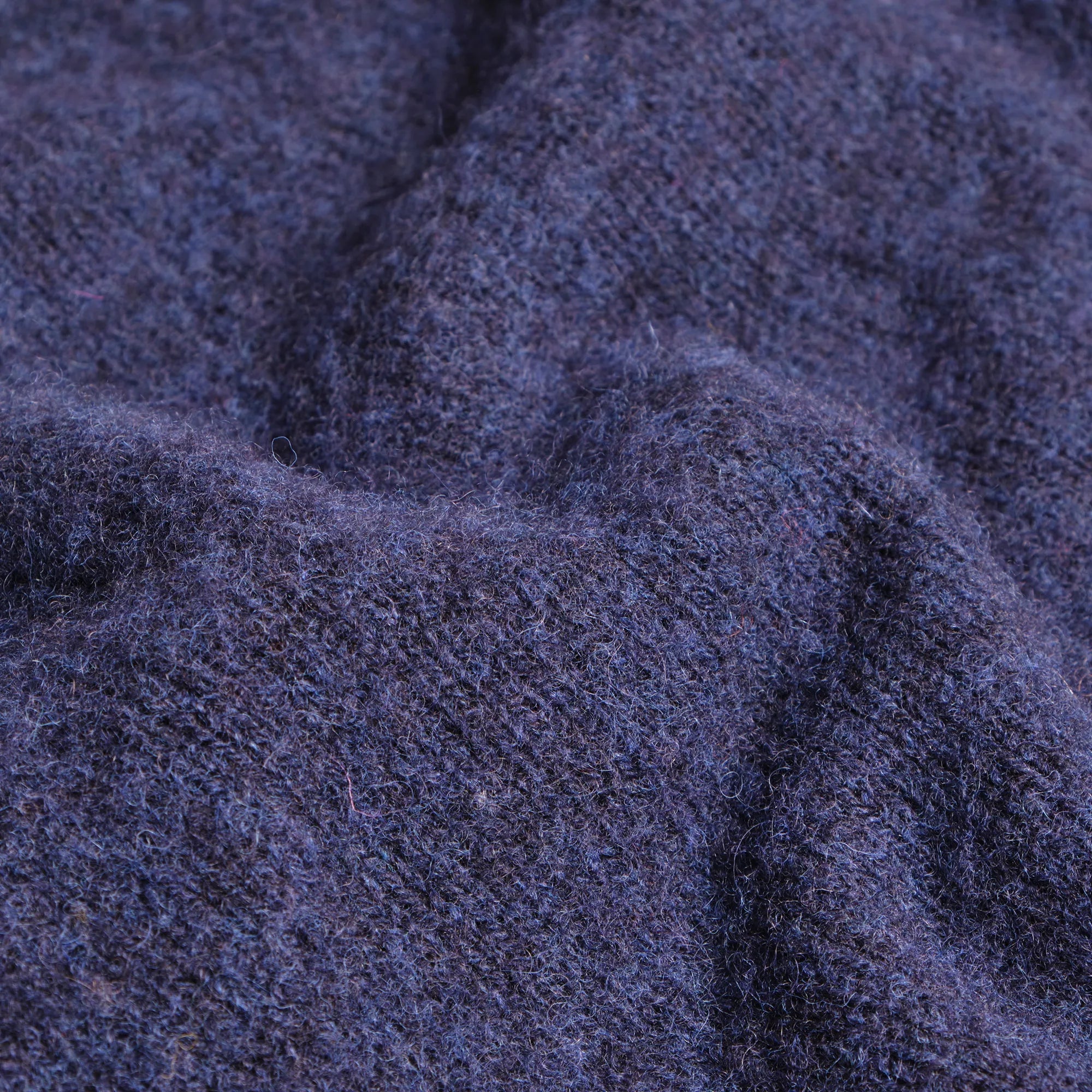 Royal Blue High Crewneck Brushed Shetland Crewneck Jumper