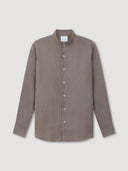 Khaki Linen Grandad Shirt