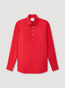 Red Linen Popover Shirt