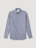 Navy Seersucker Popover Shirt