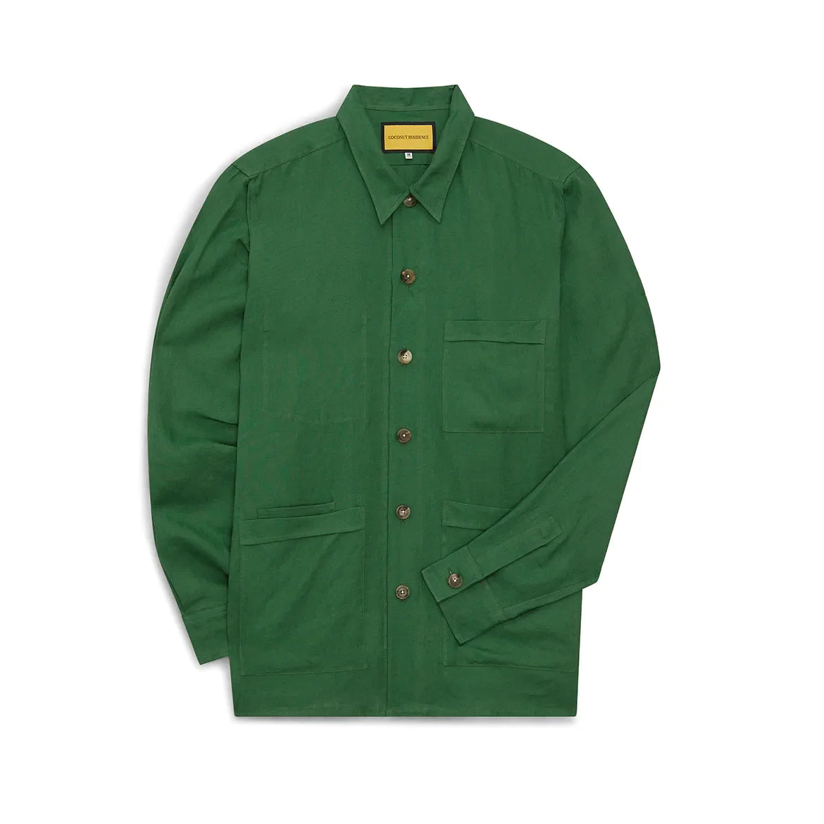 Coconut Residence | Green Linen Overshirt