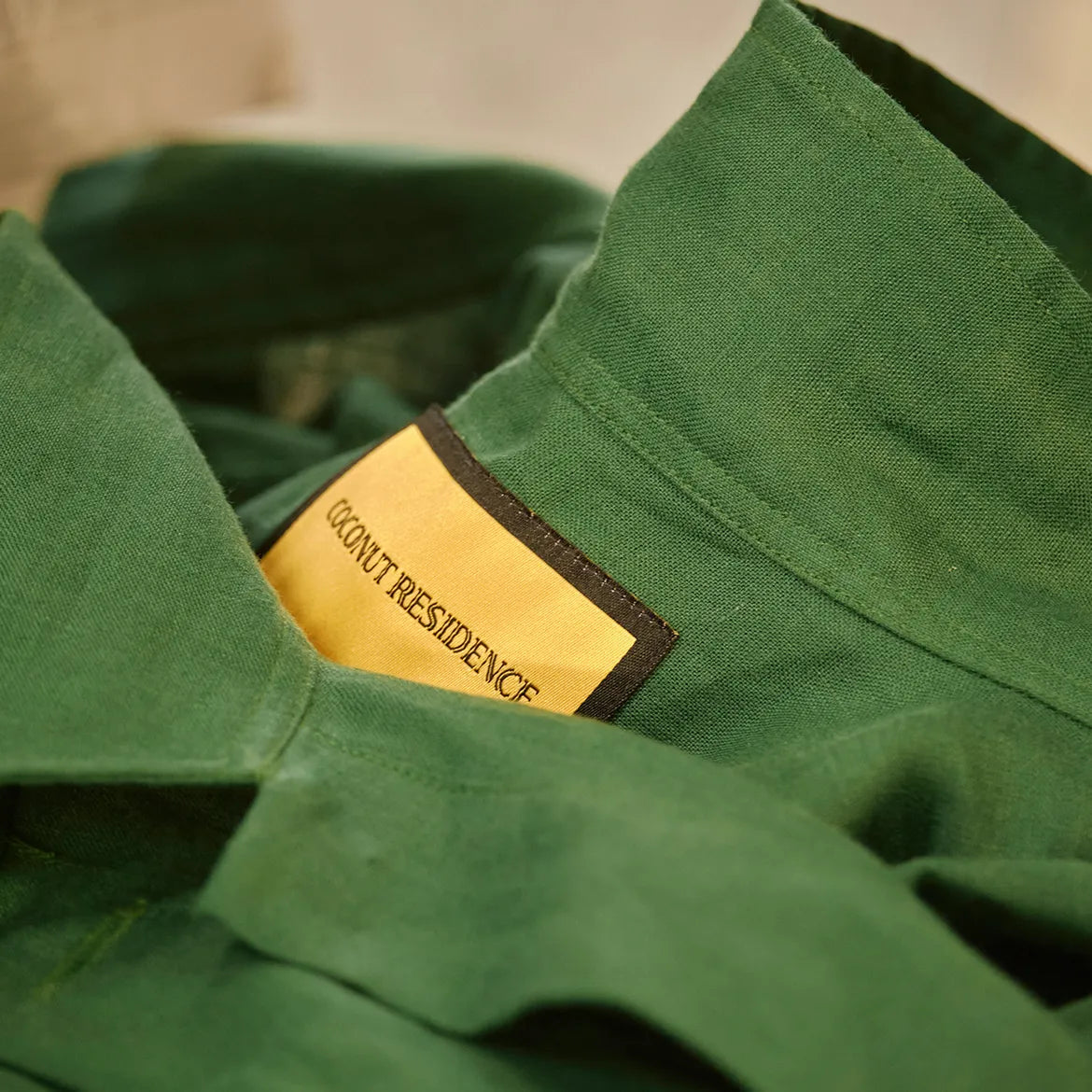 Coconut Residence | Green Plantain Linen Overshirt