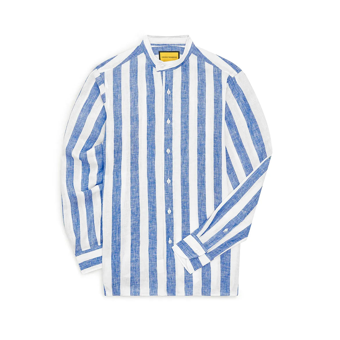 Coconut Residence | Pondicherry Blue and White Awning Stripe Shirt