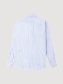 Blue & White Ticking Stripe Button Down Cotton Shirt
