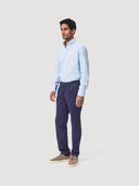 Blue & White Ticking Stripe Button Down Cotton Shirt