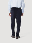 Navy Single Pleat Corduroy Tailored Trouser