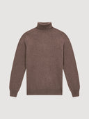 Camel Merino and Cashmere Roll Neck Jumper