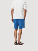 Cobalt Blue Single Pleat Linen Tailored Short
