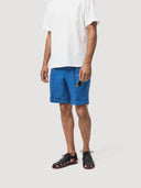 Cobalt Blue Single Pleat Linen Tailored Short