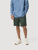 Emerald Green Single Pleat Linen Tailored Short