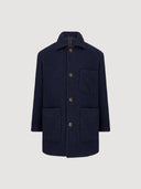 Indigo Oversized Wool Car Coat