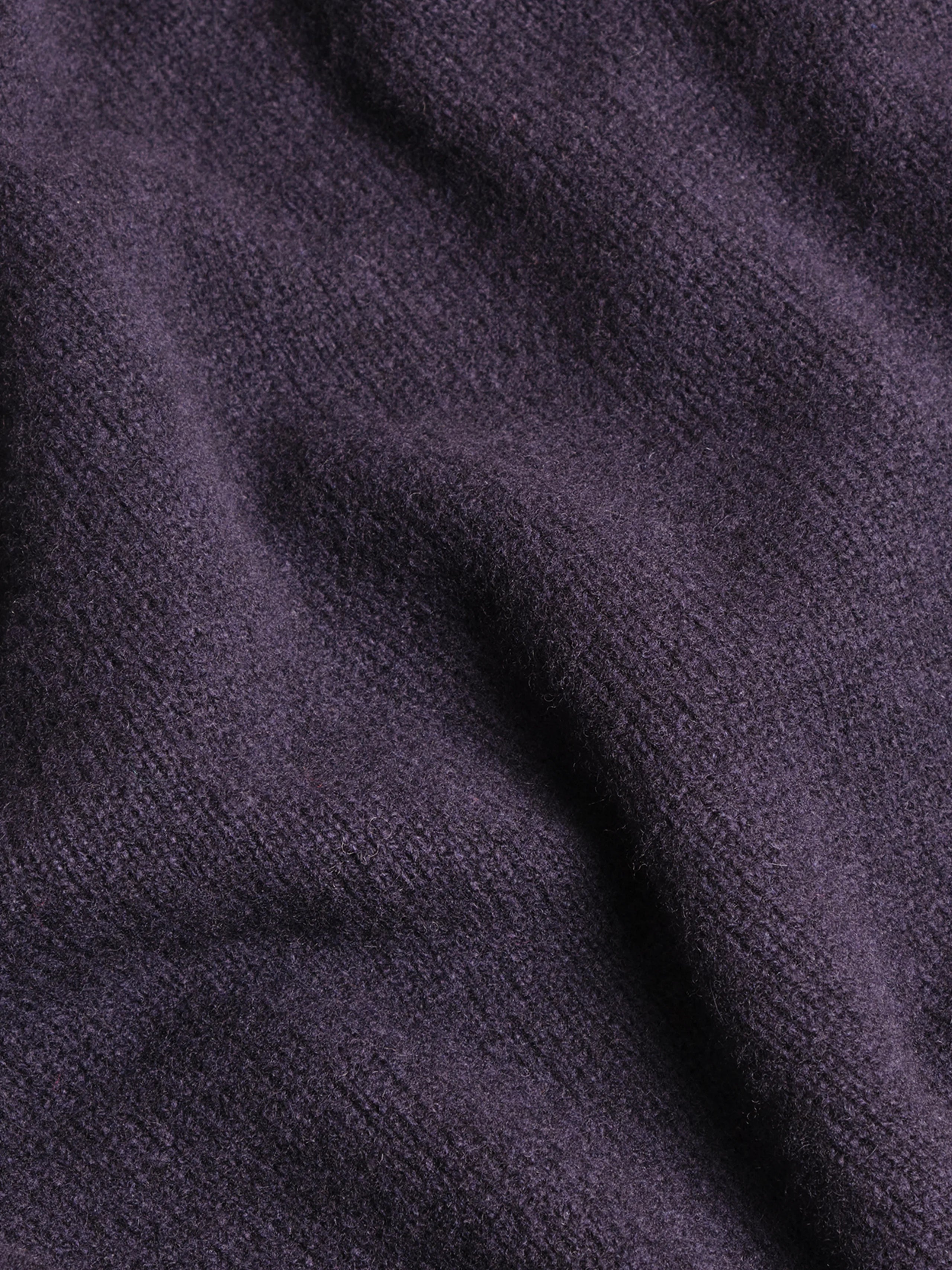 Navy Blue Merino Wool Cashmere Roll Neck Jumper