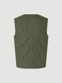 Olive Quilted Travel Gilet Vest