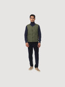 Olive Quilted Travel Gilet Vest