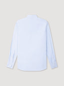Light Blue Mandarin Collar Cotton Poplin Shirt