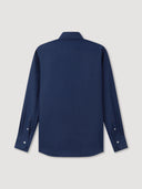 Navy Blue Linen Popover Shirt