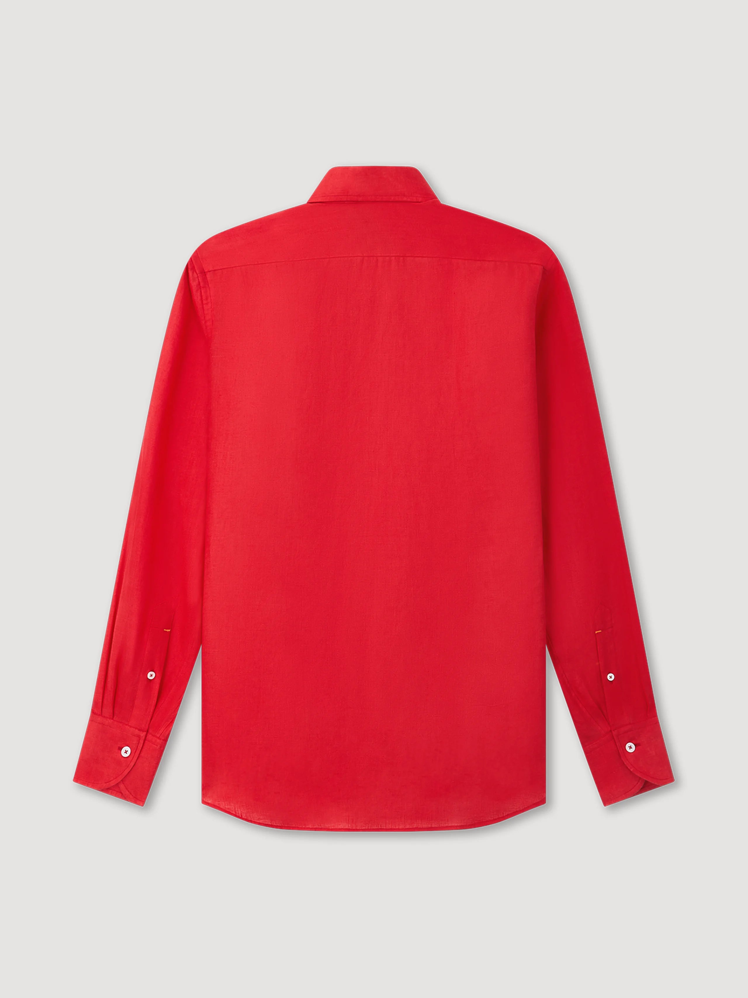 Red Linen Popover Shirt