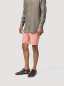 Red & White Seersucker Tailored Short