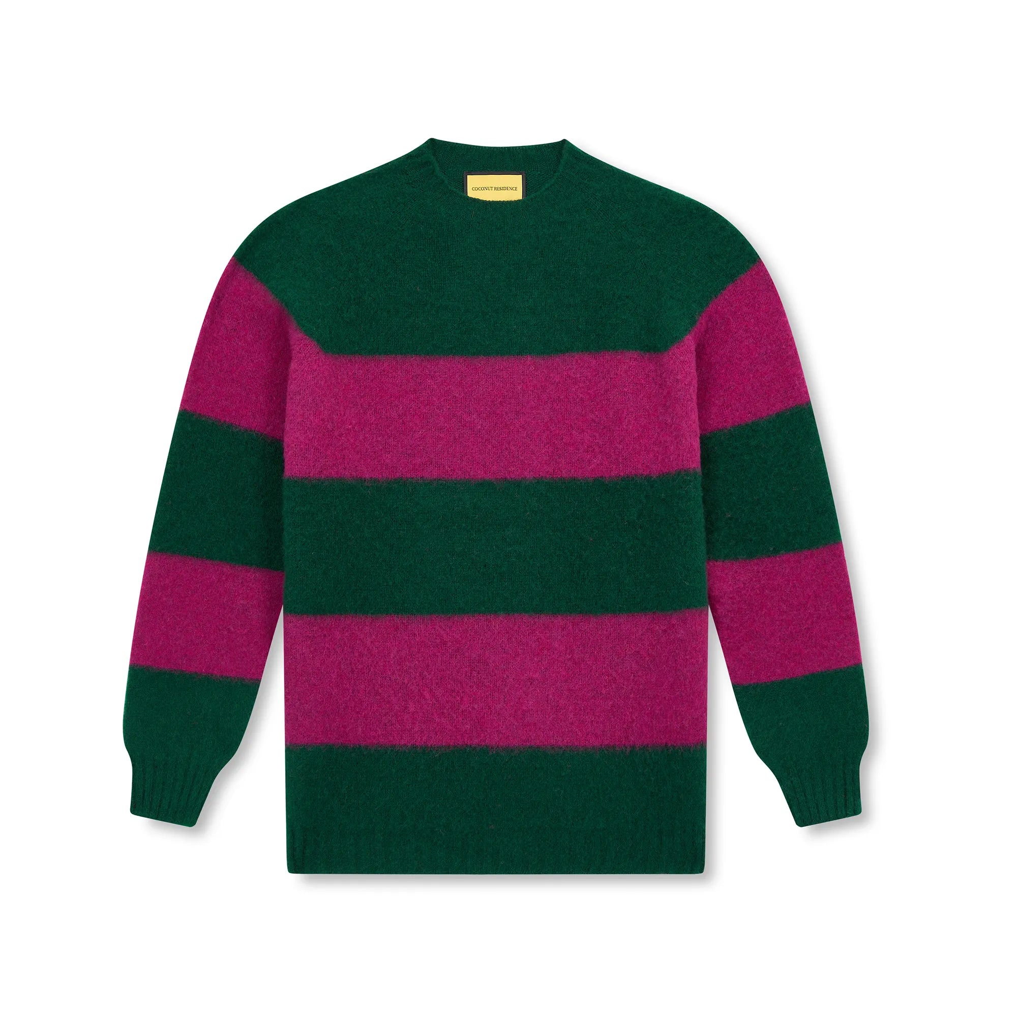 Sherbet Stripe Brushed Shetland Crewneck Jumper