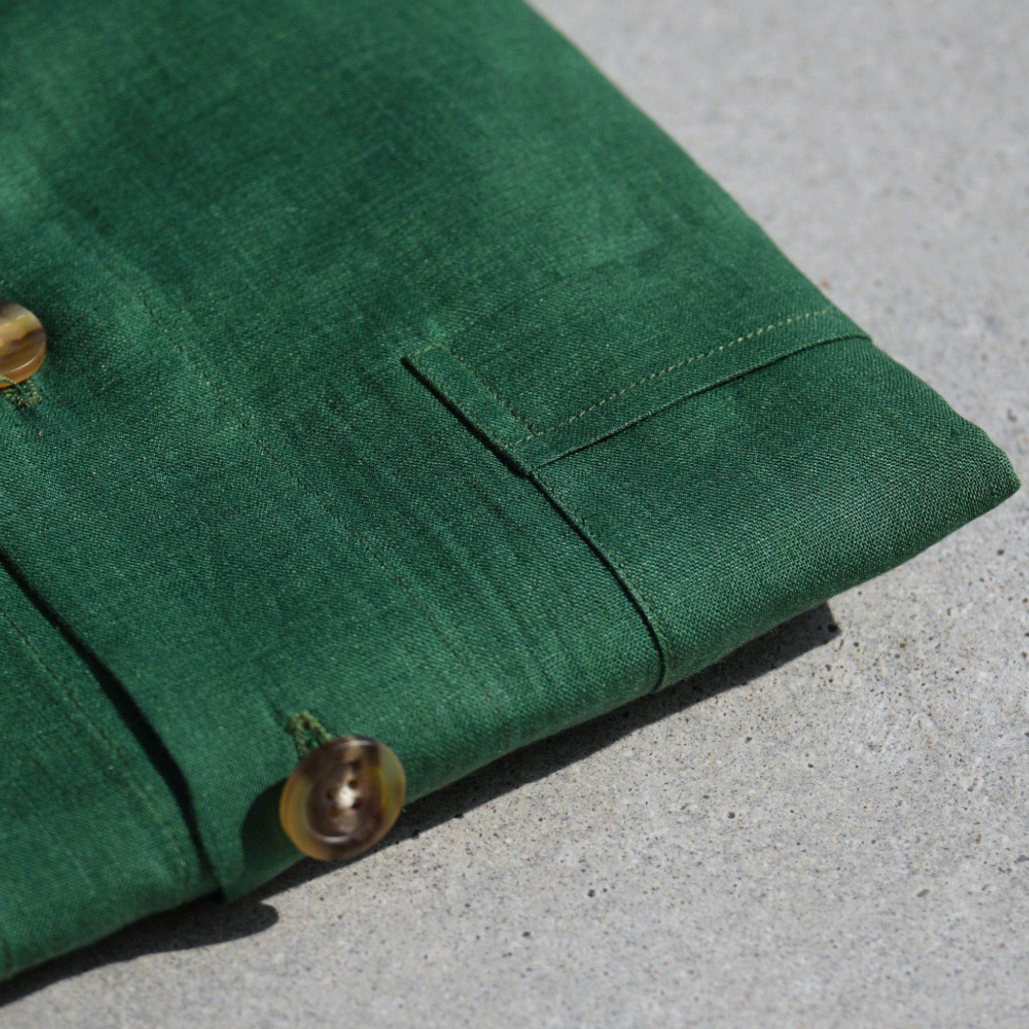 Coconut Residence | Green Linen Overshirt