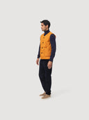 Yellow Quilted Travel Gilet Vest