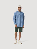 Emerald Green Single Pleat Linen Tailored Short